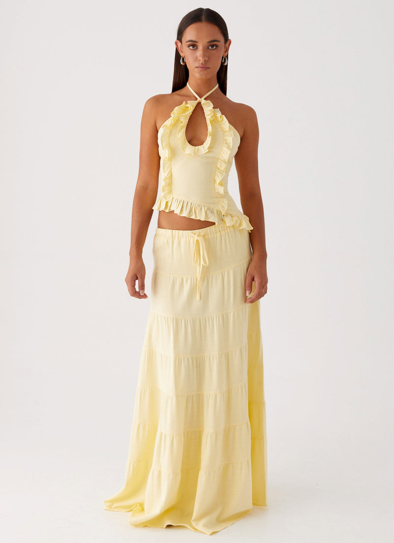 Fiore Linen Frill Set
