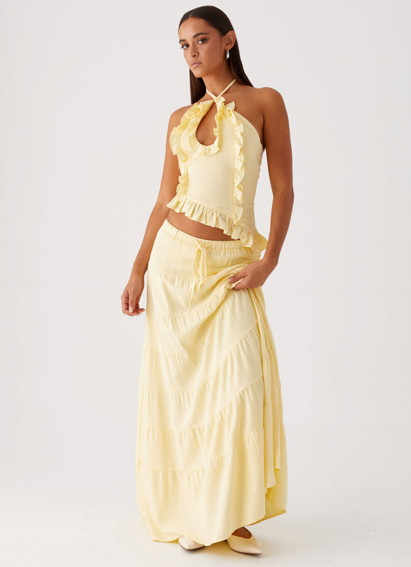Fiore Linen Frill Set