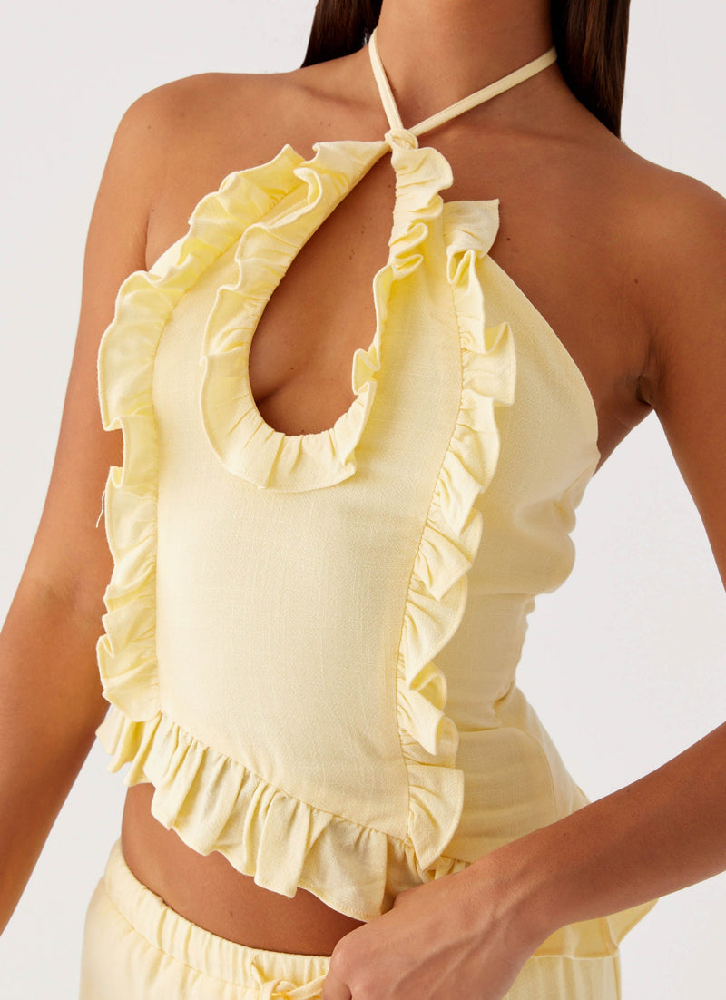 Fiore Linen Frill Set