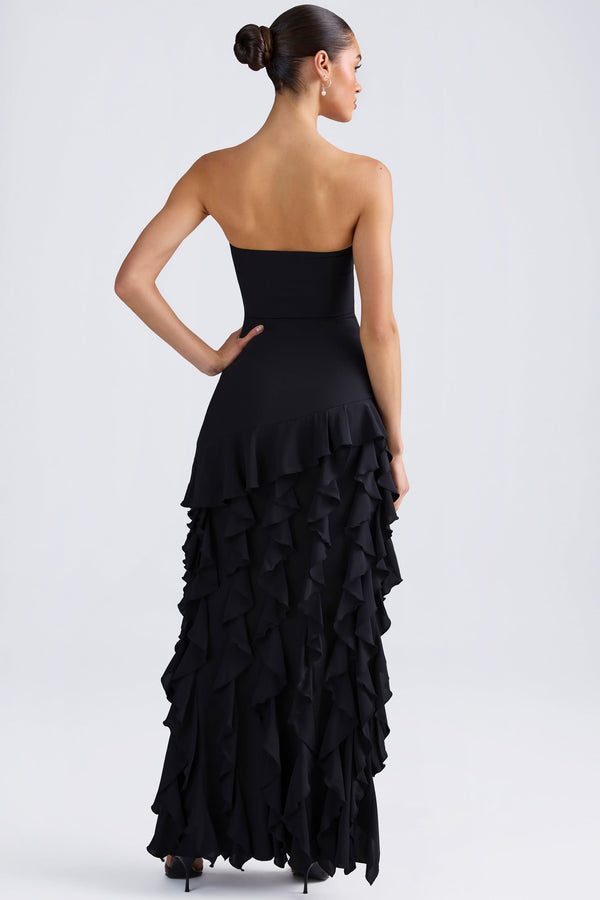 Isa Ruffle Strapless Maxi
