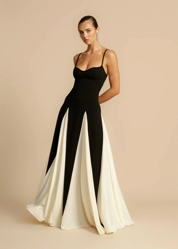 Eloise Two-Tone Maxi Dress